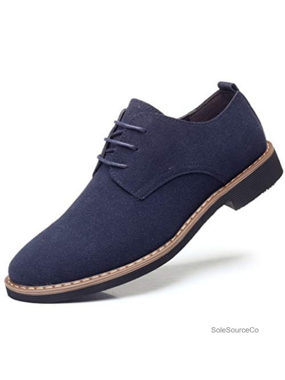 Men's Suede Wingtip Oxford Dress Shoes Lace Up Business Casual